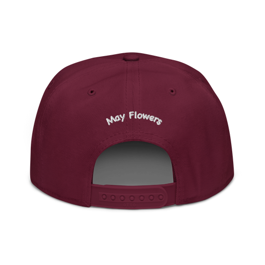 Maroon May Flowers Snapback Hat. Geebz. gabriel. SUNS BLOC. Bare Fruit Apparel